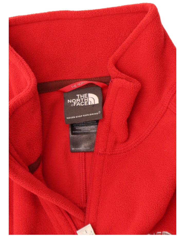 The North Face Pull polaire à col zippé pour homme Rouge moyen Polyester