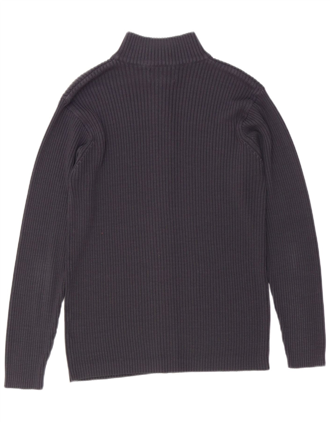 VINTAGE Homme Cardigan Pull Grand Bleu Marine Acrylique