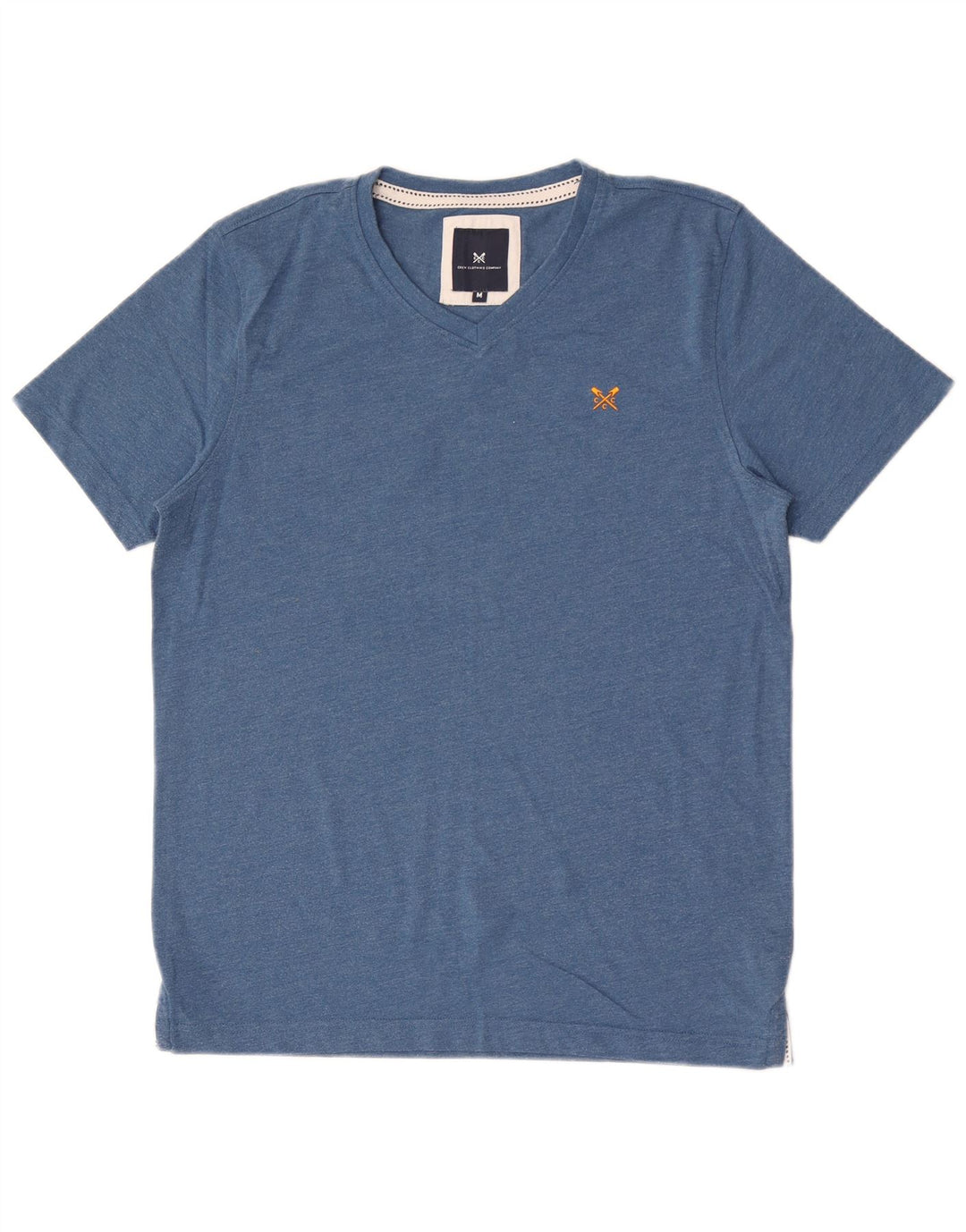 CREW CLOTHING T-Shirt Homme Bleu Moyen Coton