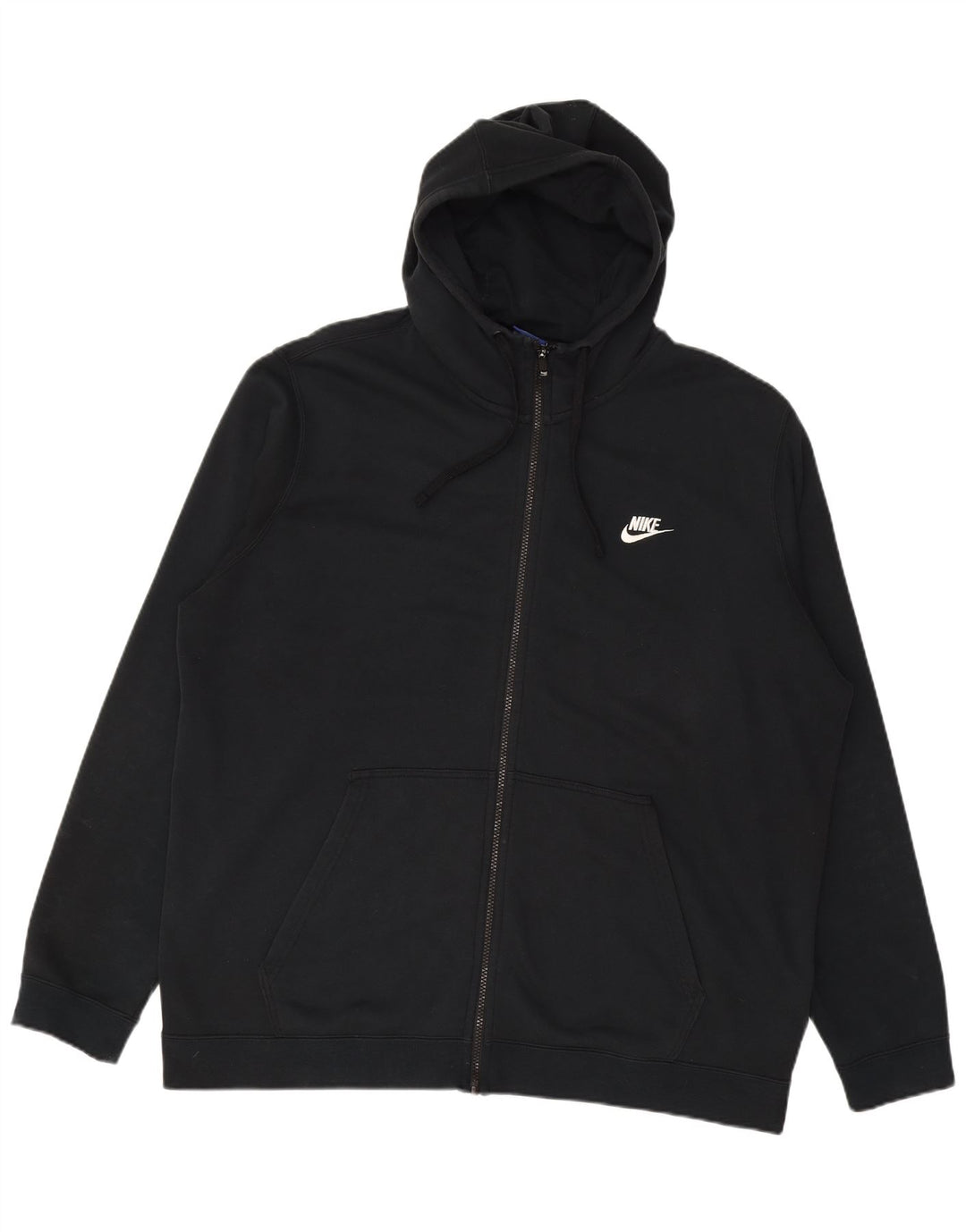 NIKE Pull à capuche zippé pour homme 2XL en coton noir