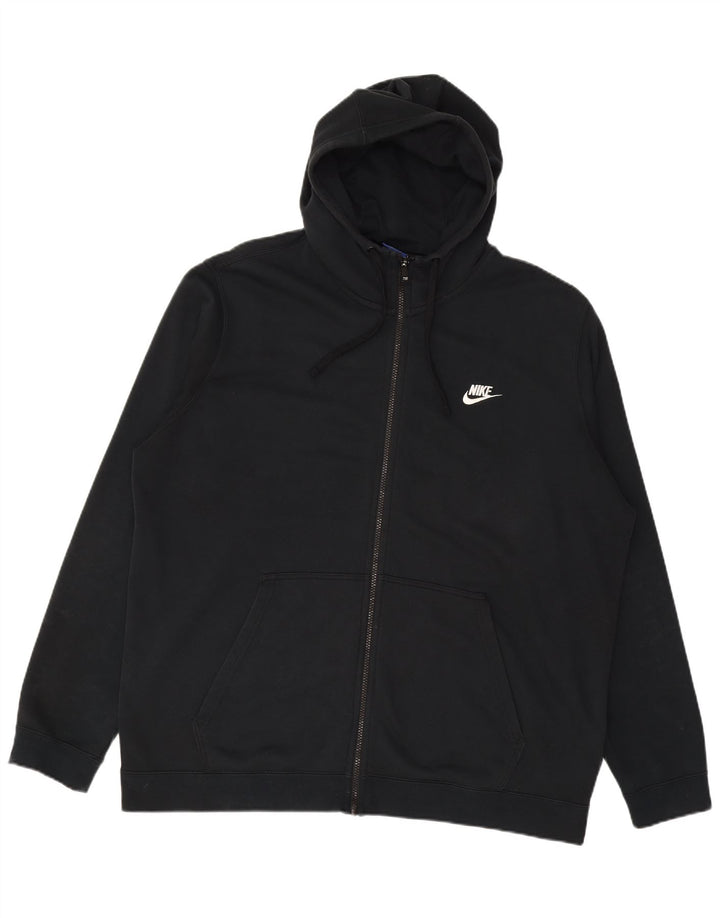 NIKE Pull à capuche zippé pour homme 2XL en coton noir