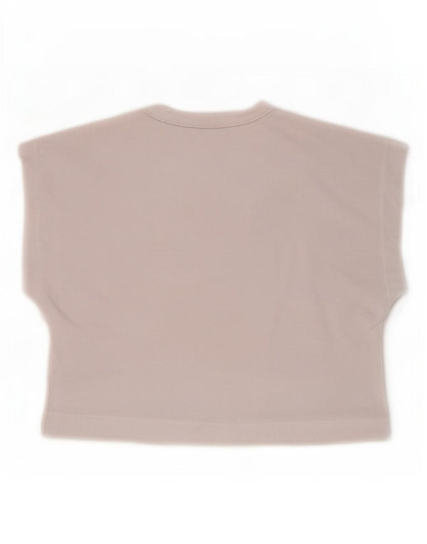 Zara Womens Crop T-Shirt Top UK 10 Petit Coton Blanc