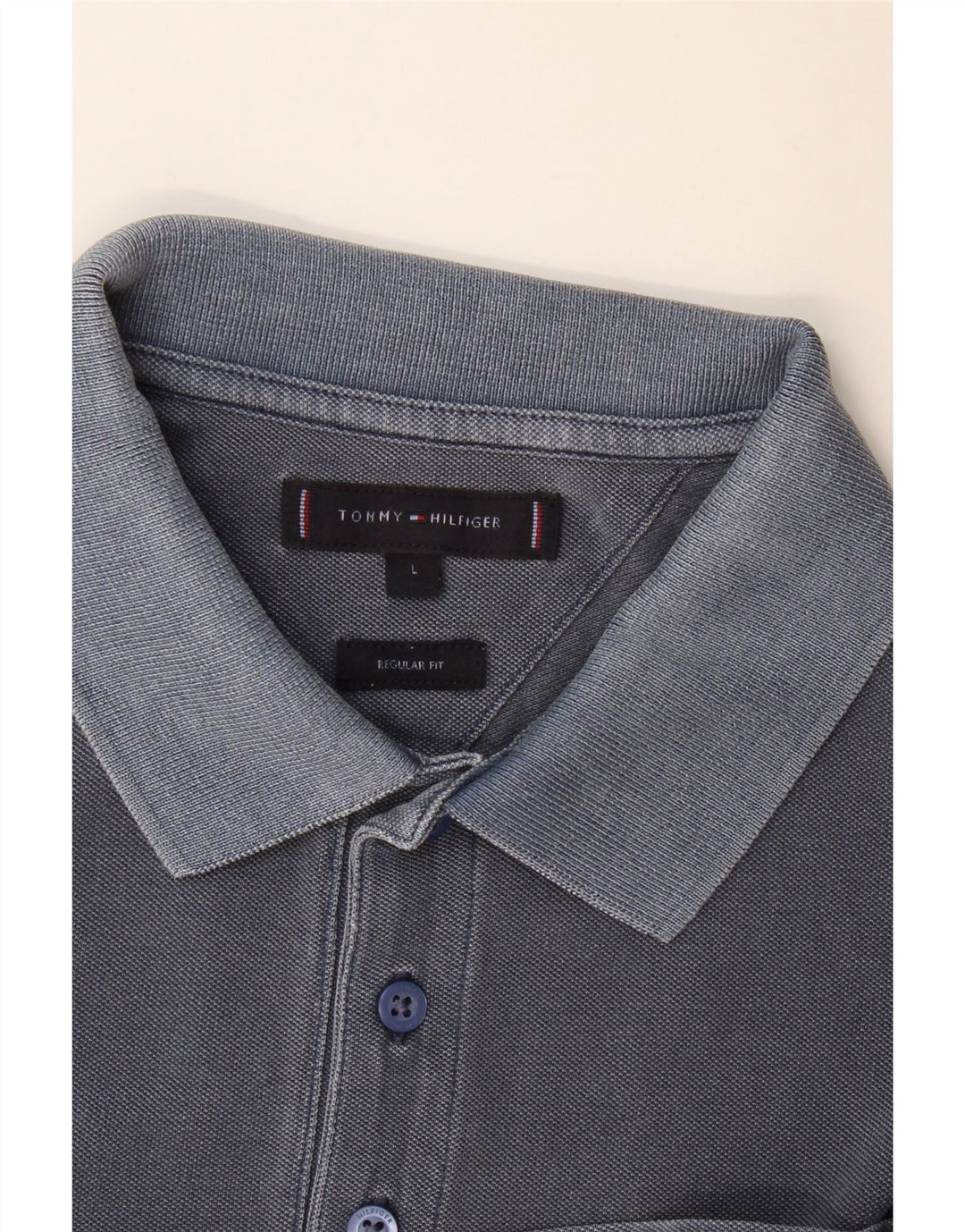 Tommy Hilfiger Polo coupe classique pour homme, grand bleu marine