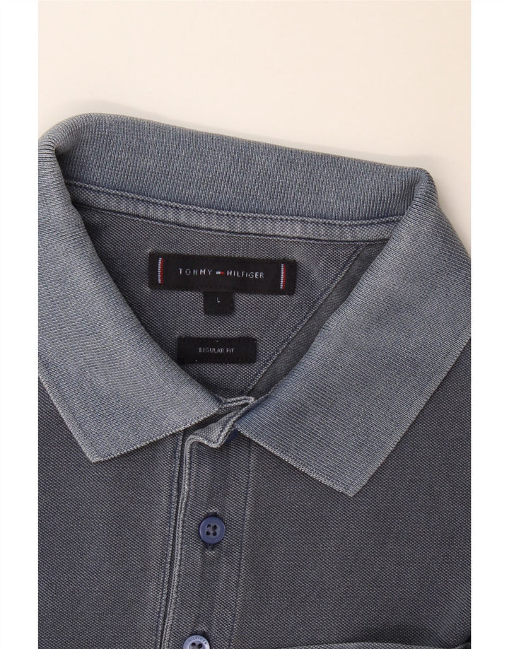 Tommy Hilfiger Polo coupe classique pour homme, grand bleu marine