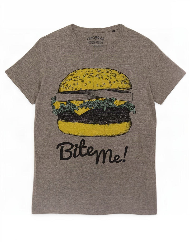 Jack & Jones T-Shirt Graphique Homme Gris Moyen Coton