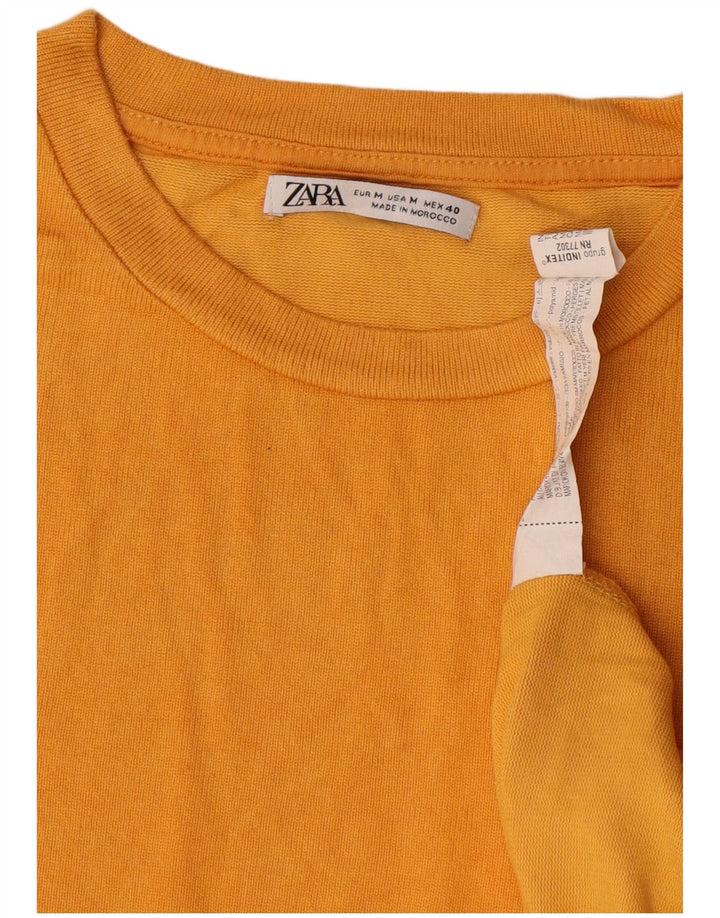 Zara Homme T-Shirt Top Jaune Moyen Viscose