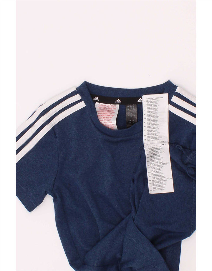 Adidas Garçons Aeroready T-Shirt Top 2-3 ans Bleu Polyester