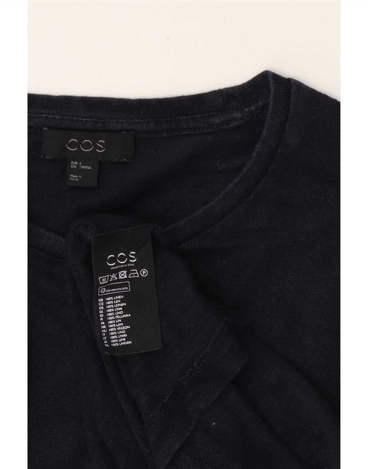 Cos T-Shirt Homme Haut Petit Lin Bleu Marine