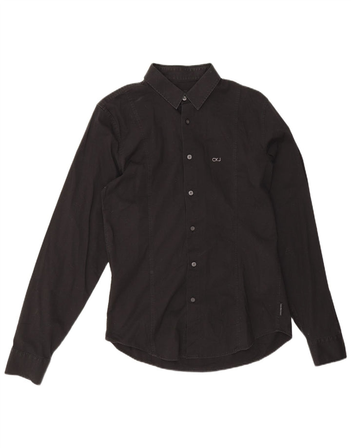 Calvin Klein Jeans Chemise Homme Coton Noir Moyen