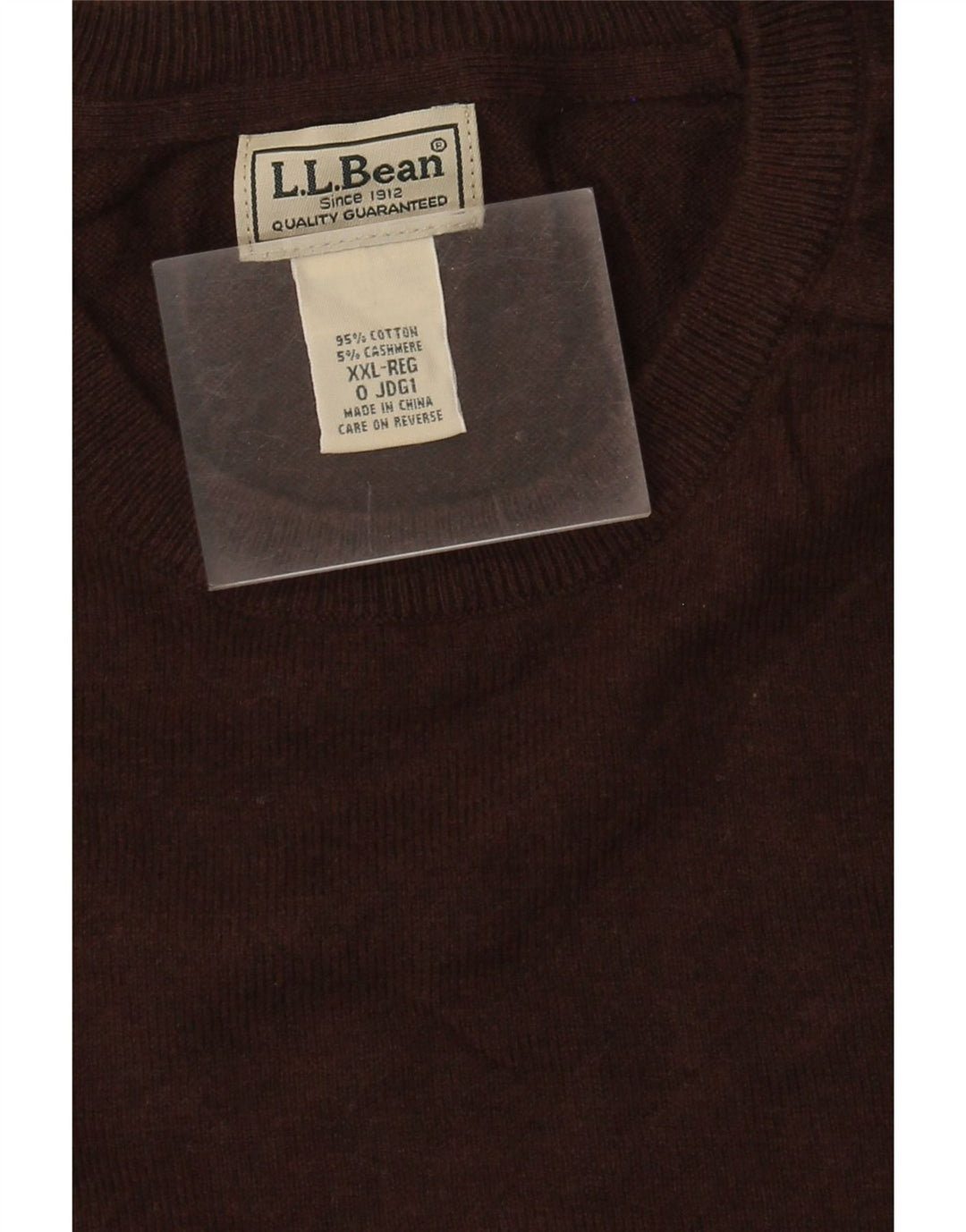 L.L.Bean Pull à col rond pour homme 2XL en coton marron