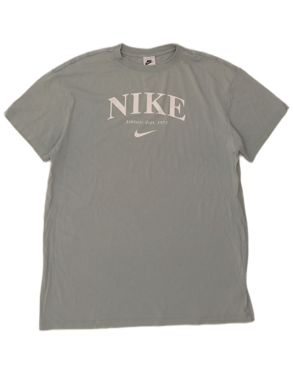 Nike T-shirt graphique pour homme en coton bleu Taille L