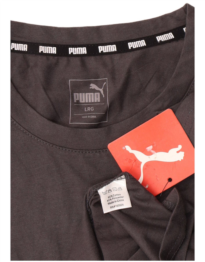 PUMA T-Shirt Homme Grand Gris Coton