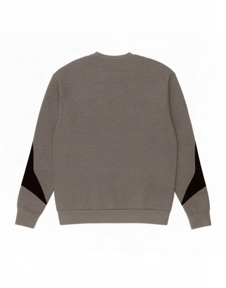 Emporio Armani Sweat-Shirt Graphique Homme Gris Moyen Colourblock