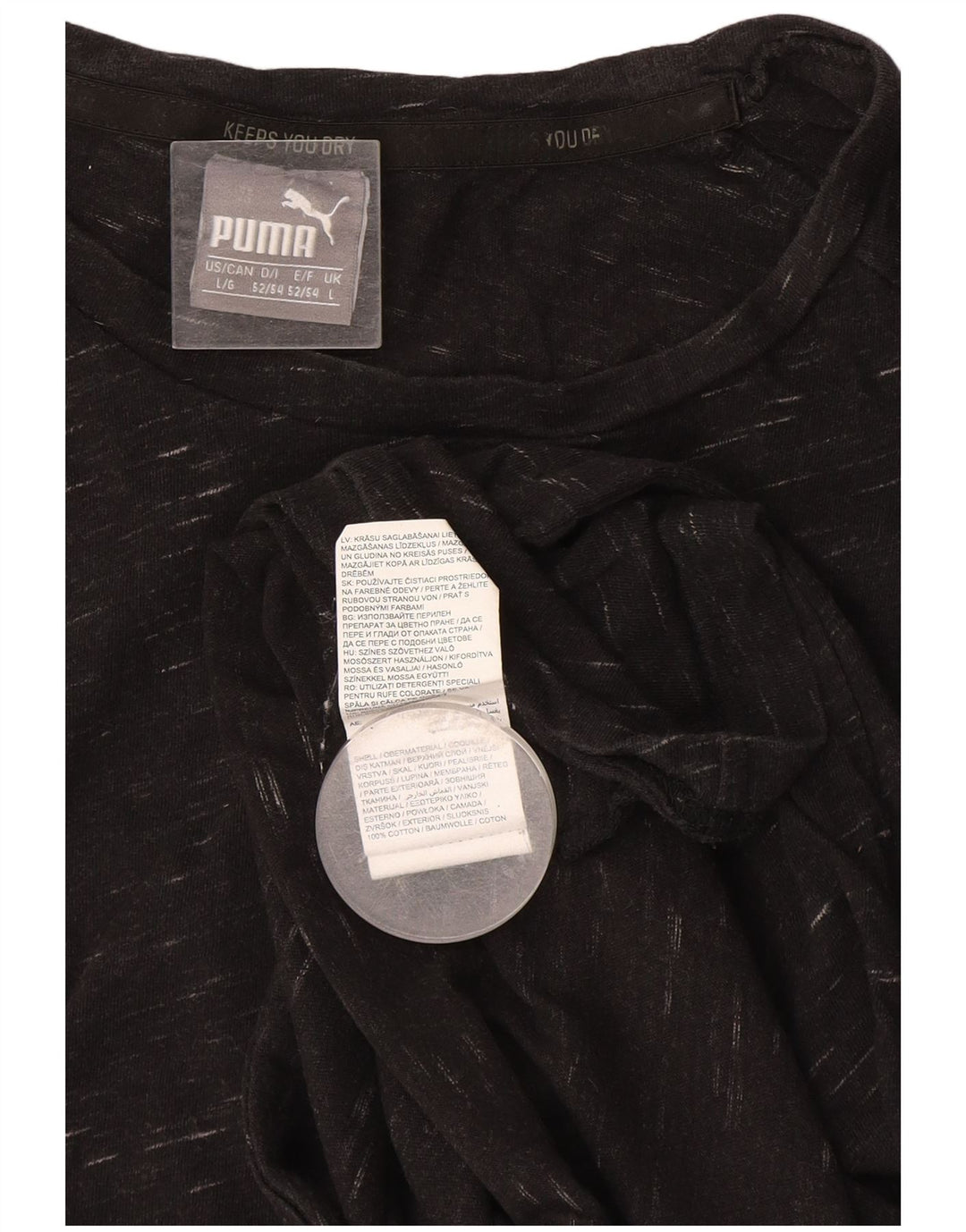 Puma T-Shirt Homme Grand Gris Moucheté Coton