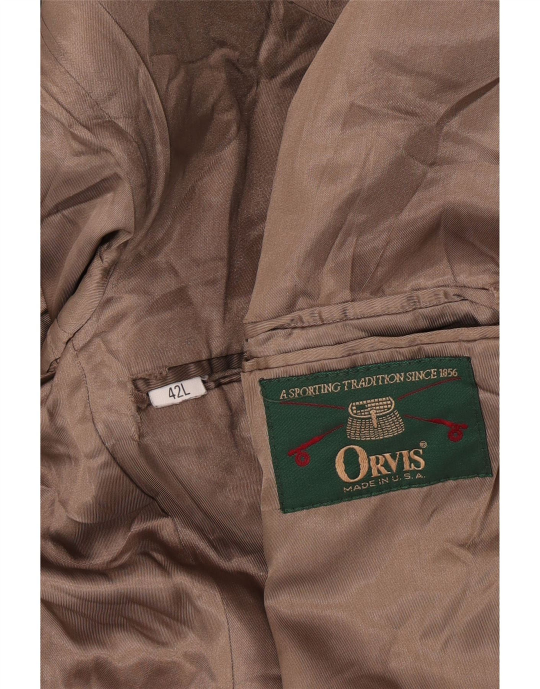 Orvis Veste blazer en velours côtelé à 2 boutons pour homme UK 42 XL Beige