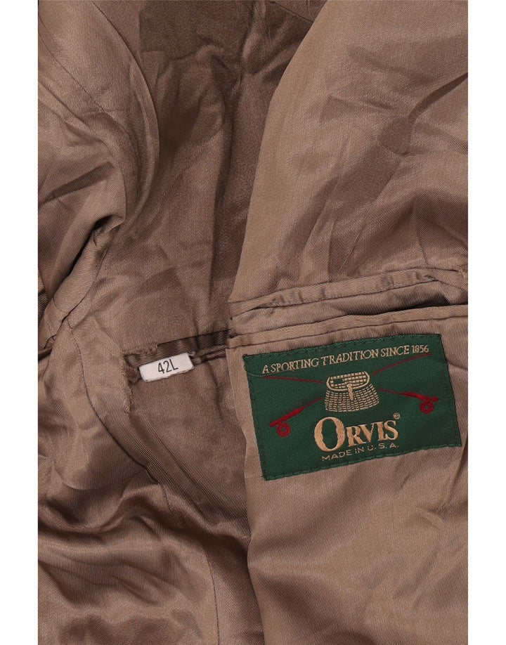 Orvis Veste blazer en velours côtelé à 2 boutons pour homme UK 42 XL Beige