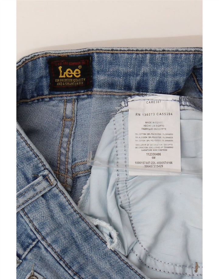 Lee Short en jean pour femme US 6 Medium W28 Bleu Coton