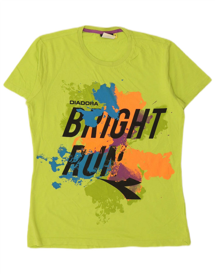 DIADORA T-Shirt Graphique Homme Petit Vert