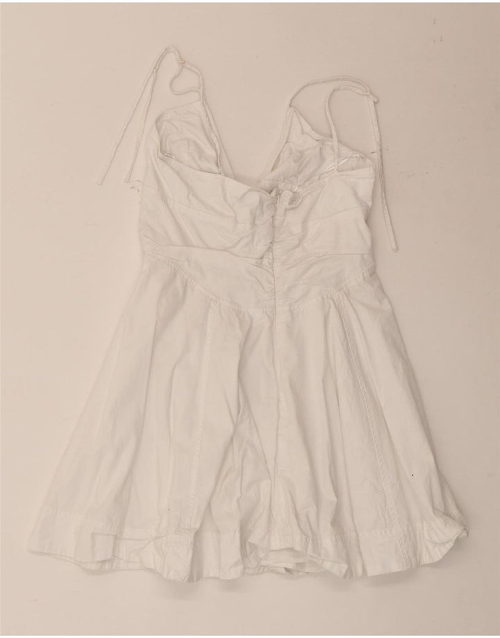 Zara Robe d'été pour femme UK 12 Medium Blanc