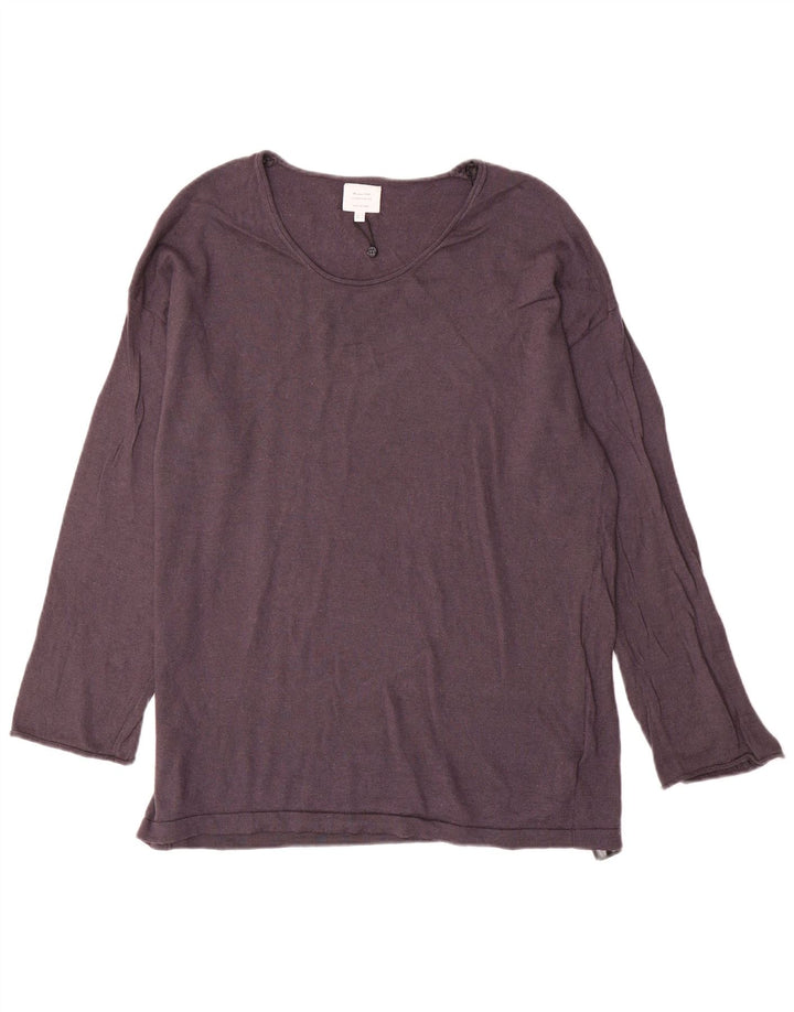 Massimo Dutti Pull col bateau pour femme UK 14 Laine gris moyen