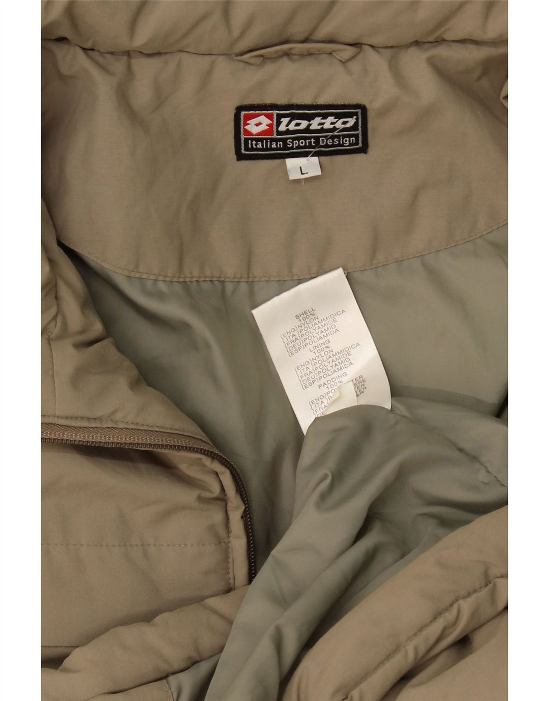 Lotto Veste matelassée pour homme UK 40 Large Kaki Nylon