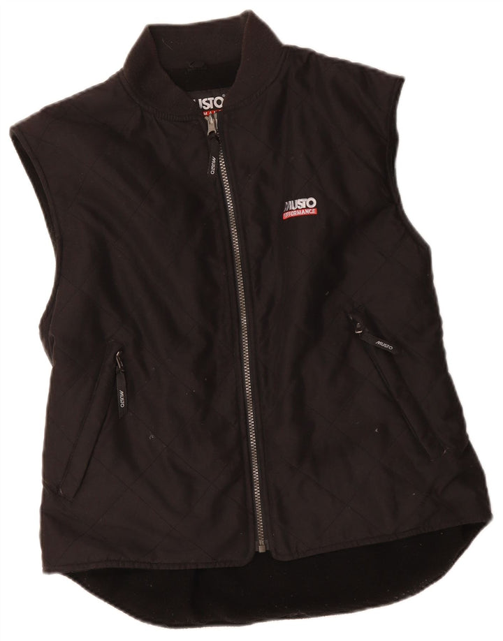 Musto Gilet matelassé pour femme UK 44 Medium Noir Polyester