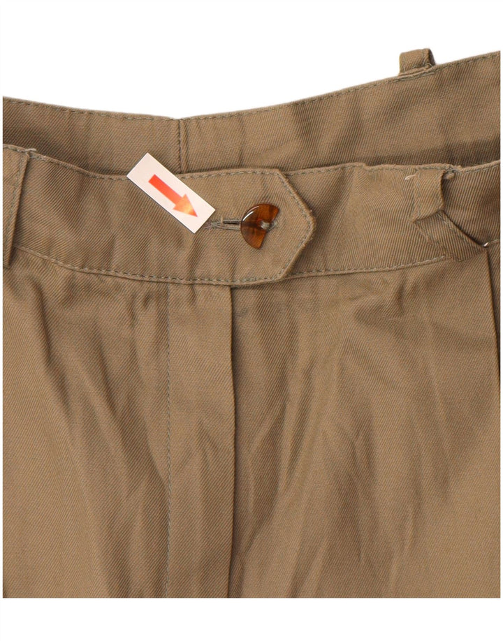 VINTAGE Short Chino Pegged Femme IT 40 Petit W24 Coton Beige