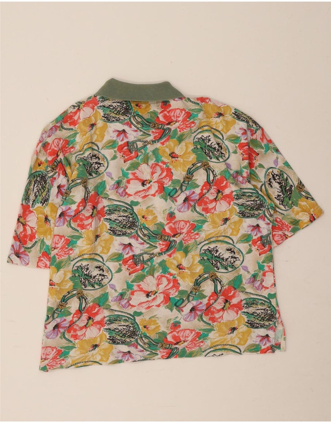 Polo Homme Vintage Grand Floral Multicolore