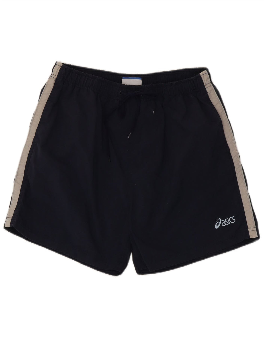 Asics Short de Sport Homme Bleu Marine Moyen Nylon Colorblock