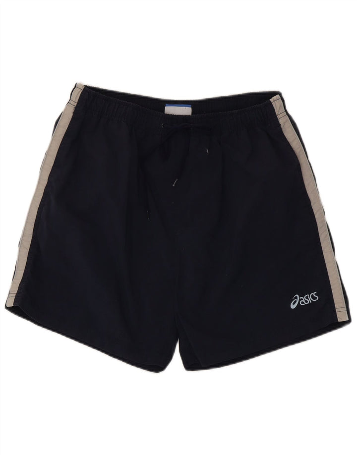 Asics Short de Sport Homme Bleu Marine Moyen Nylon Colorblock