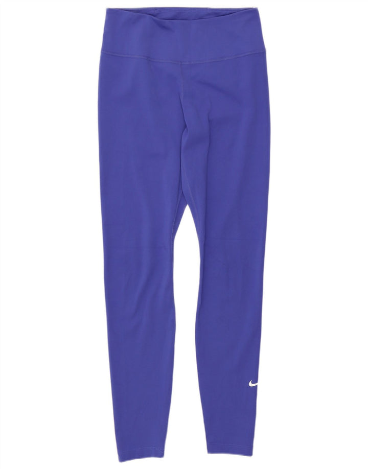 Legging Nike Dri Fit pour femme UK 8 Small Bleu Polyester