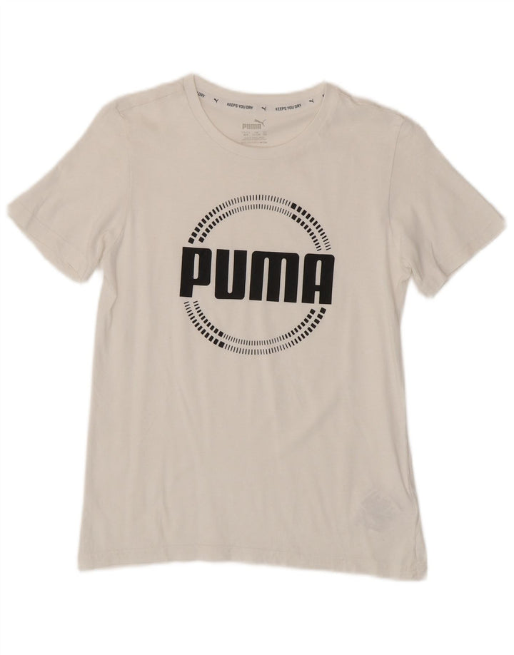 Puma T-Shirt Graphique Garçon 11-12 ans Coton Blanc Moyen