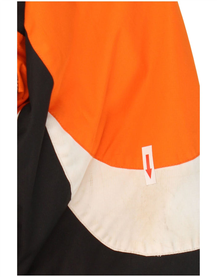 MC Kee's Veste coupe-vent à capuche pour garçon 11-12 ans Orange Colourblock