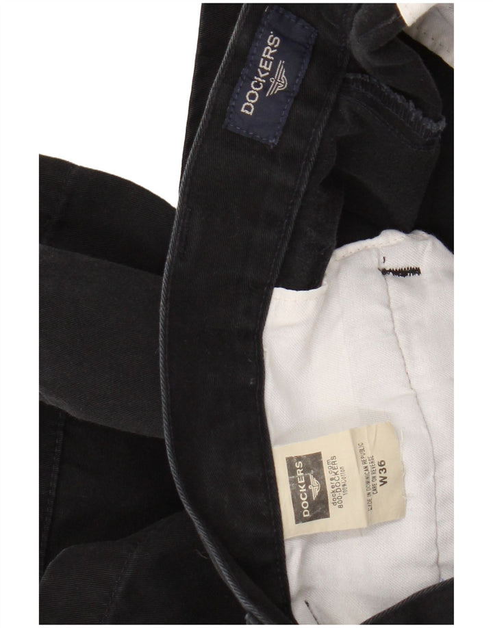 DOCKERS Short Chino Pegged Homme W36 Grand Noir Coton