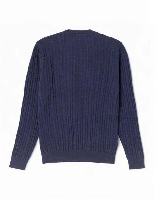Jack Wills Pull à col rond pour homme en coton bleu marine moyen
