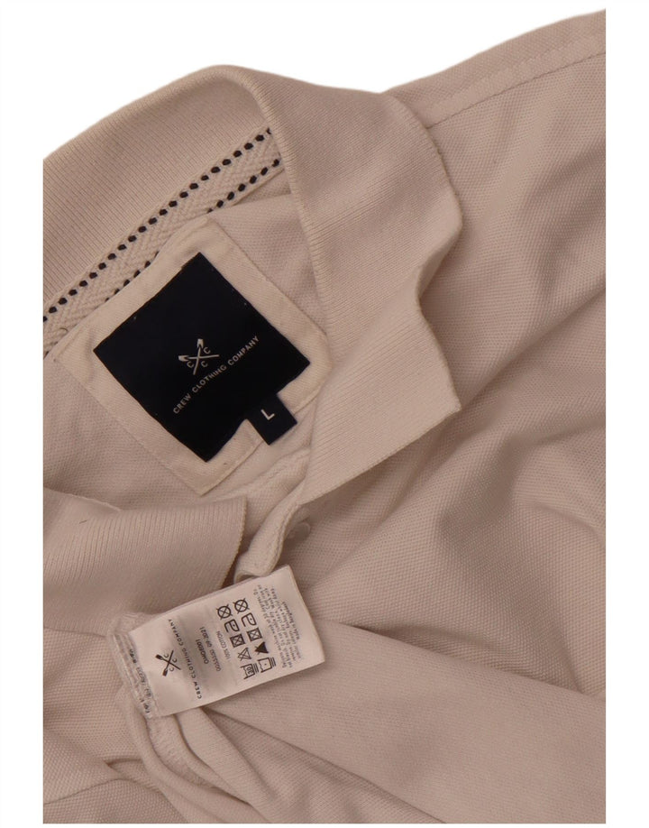 CREW CLOTHING Polo Homme Grand Blanc Coton