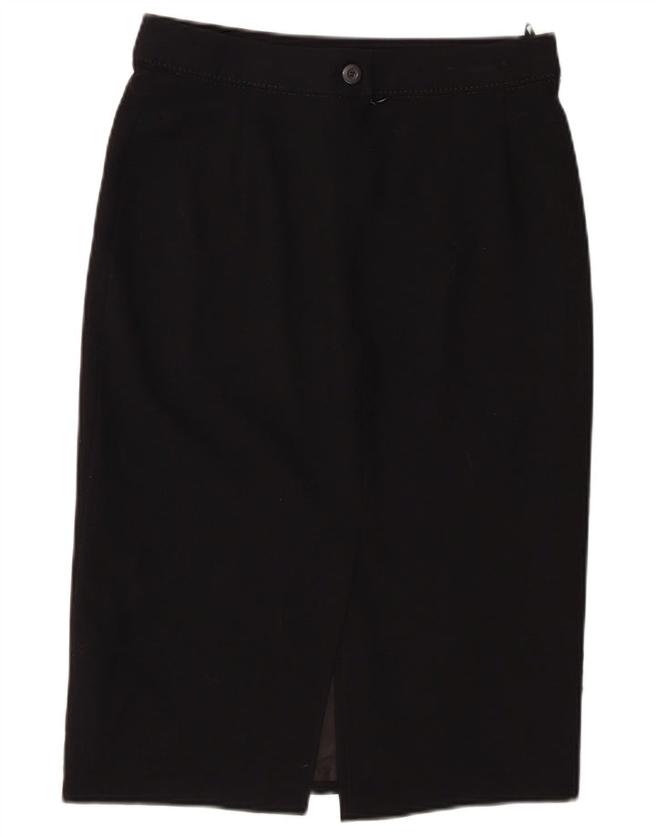 Marks & Spencer Jupe crayon pour femme UK 10 Small W28 Noir Polyester