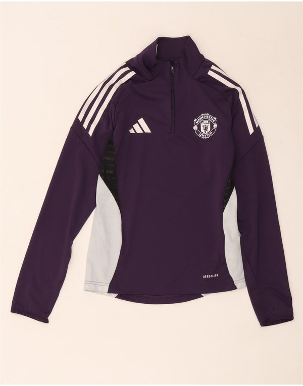 Adidas Fille Manchester United Graphic Haut à Manches Longues 11-12 Ans Violet