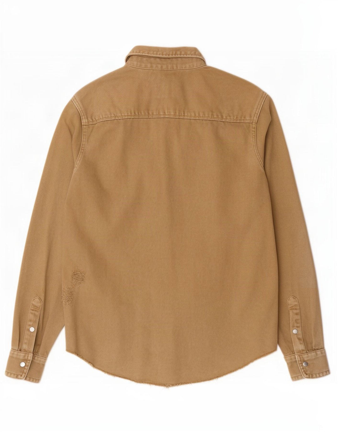 Zara Homme Chemise En Jean Déchiré Coton Marron Moyen