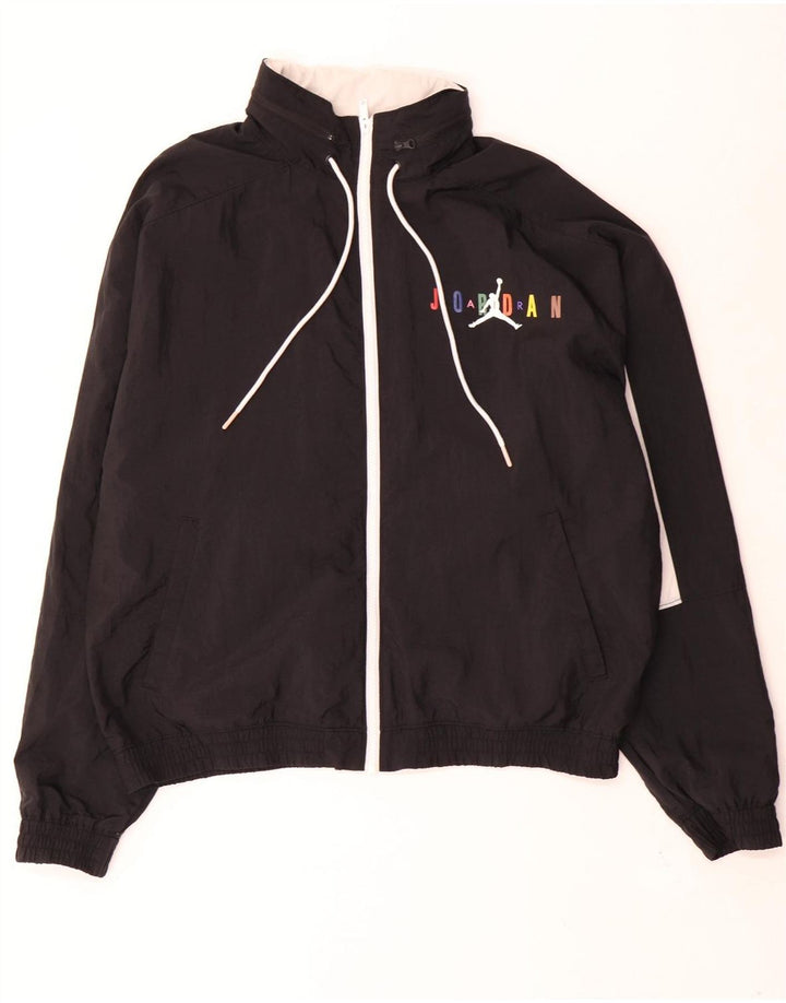 Jordan Veste de survêtement graphique pour homme Noir moyen Polyester colour block