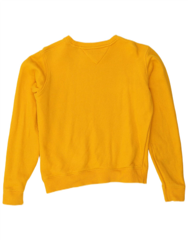 TOMMY HILFIGER Sweat-shirt surdimensionné pour femme UK 10 Small Jaune
