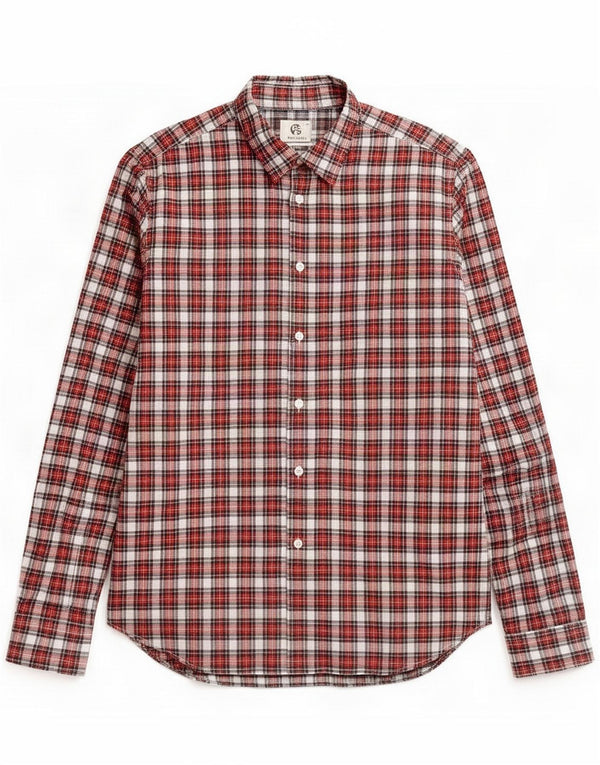 Paul Smith Chemise cintrée pour homme XL en coton à carreaux rouges