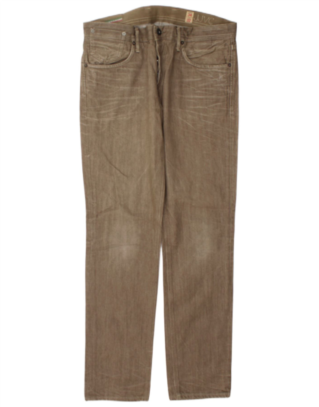Jack & Jones Jean Droit Homme W34 L32 Kaki Coton