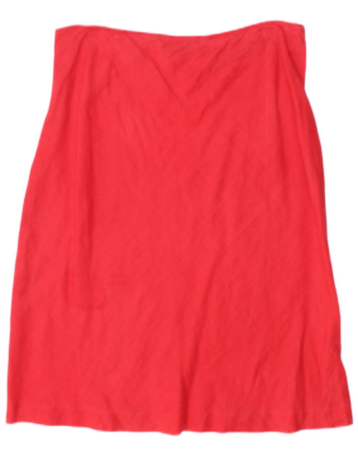 Zara Femme Jupe A-Line Medium W28 Rouge Ramie