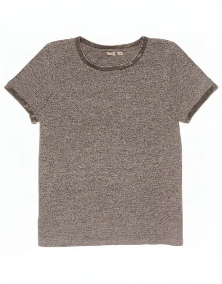 Gap T-Shirt Femme Top UK 44 Gris Moyen Polyester