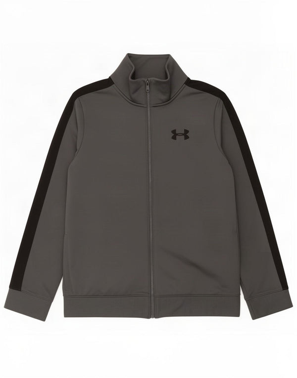 Under Armour Veste de Survêtement Garçon 11-12 Ans Large Gris Colorblock