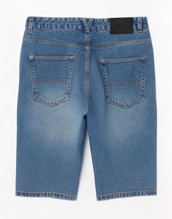 Pierre Cardin Short en jean coupe droite pour homme Medium W32 Bleu Coton