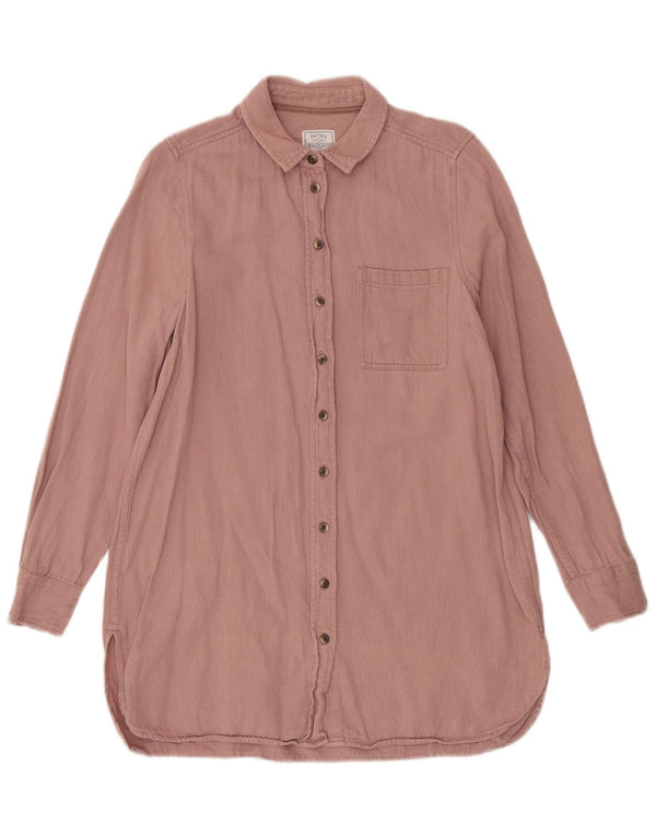 Fat Face Chemise à manches longues pour femme UK 10 Petit lin rose
