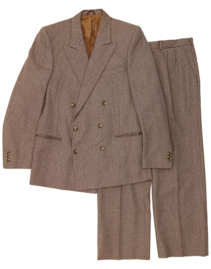 Cantarelli Ensemble 2 pièces pour homme IT 50 Large W31 L27 Marron à chevrons