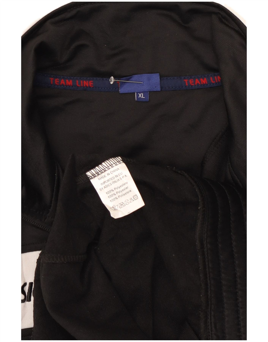 Asics Veste de Survêtement Graphique Homme XL Noir Colorblock Polyester